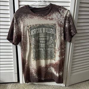 Morgan Wallen Graphic T-Shirt - Brown and White